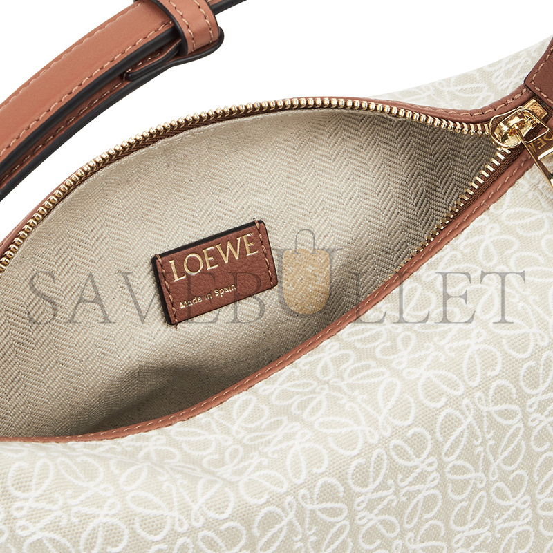 L0ew* cubi anagram small canvas and leather shoulder bag (20.5*17*12.5cm)